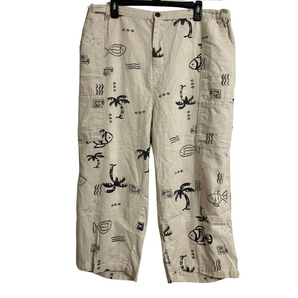 Palm Harbour Women’s Size 2X Beach Capri Wide Leg Shorts
